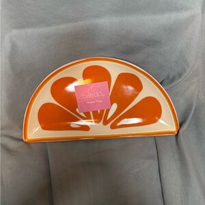 ban.do Citrus Slice Trinket Tray in Orange and Cream